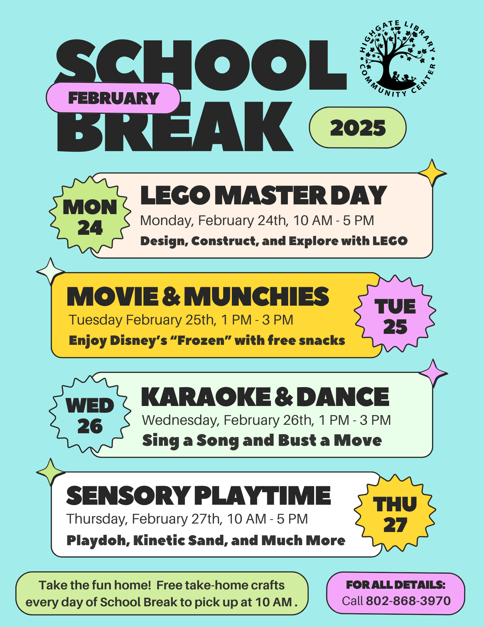 February 2025 School Break Events – HIGHGATE LIBRARY